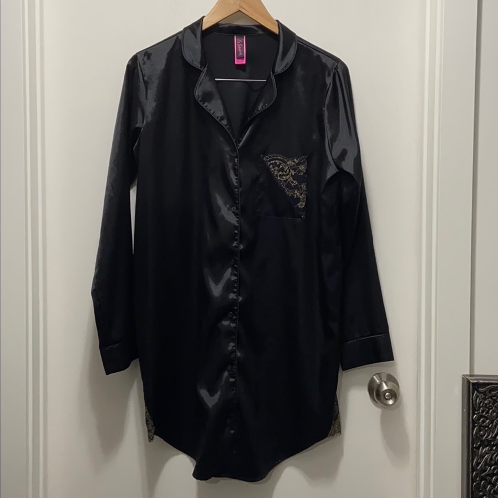 La senza black night gown